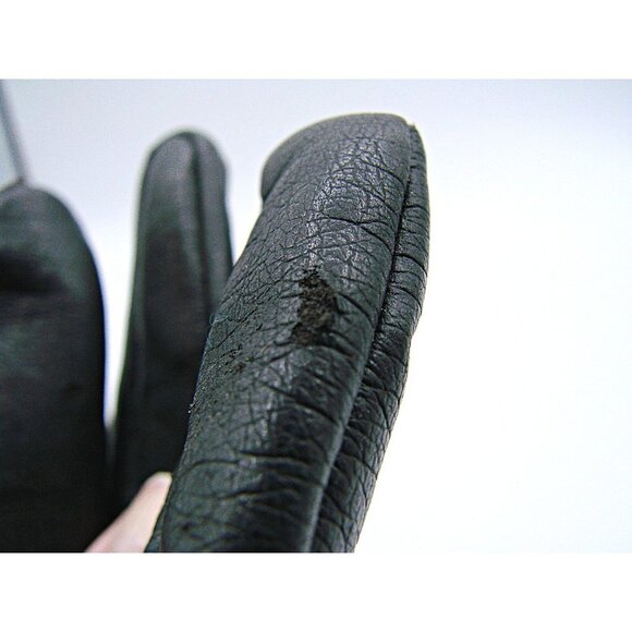 Vintage Womens Black Fashion Faux Fur Partially Lined Stretch Gloves Size B - Picture 12 of 12